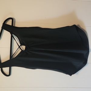 Black Womens Keyhole tank top